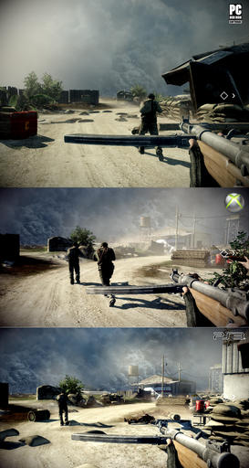 Battlefield: Bad Company 2 - Сравнение графики PC vs XBOX 360 vs PS3